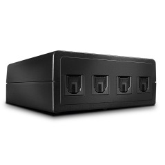 Lindy 4 Port Automatic Optical Switch - Seamless Audio Switching | Manufacturer Part Number: 70437